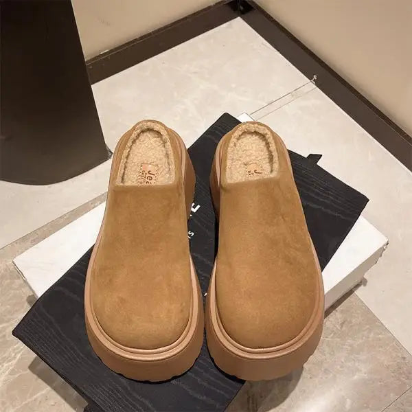 Shoes Woman 2025 House Slippers Platform Pantofle Cover Toe Winter Footwear New Slides Female Shoes Womens Slippers Outdoor Plat