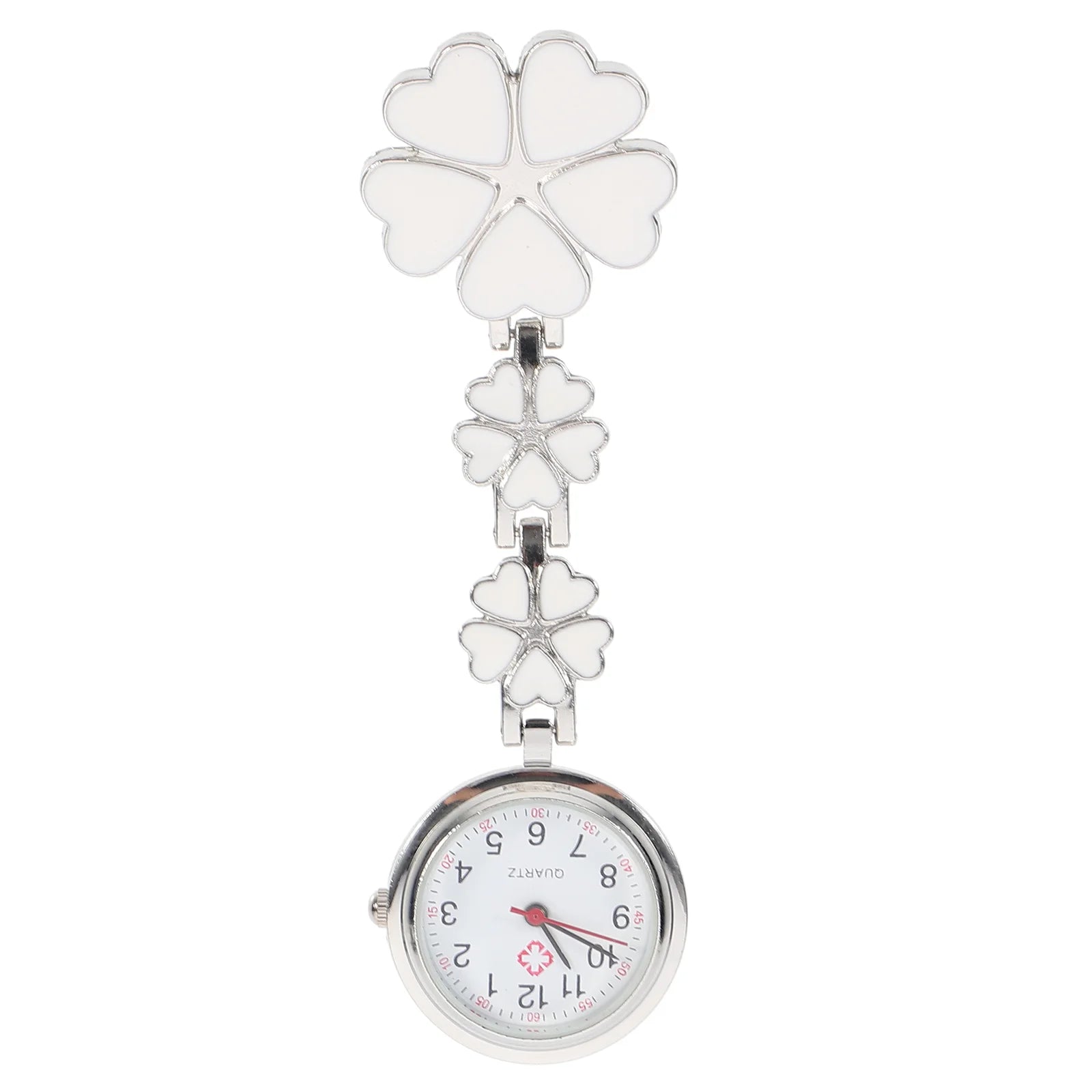 Nurse Watch- Womens Nurse Clip on Watch Nurse Fob Watch Nursing Pin Clip Watch Nurse Fob Watch ( White )