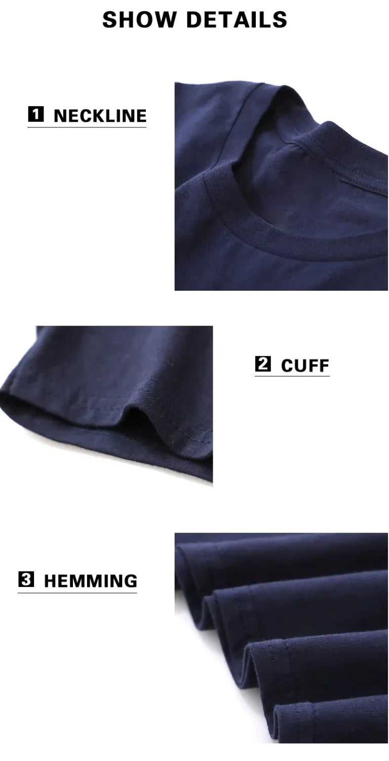 Men's T-shirts High Quality 100% Cotton Short Sleeve 2025 Male Urban Fashion Solid Color Tees Home Outdoor Comfort Soft Cool Top