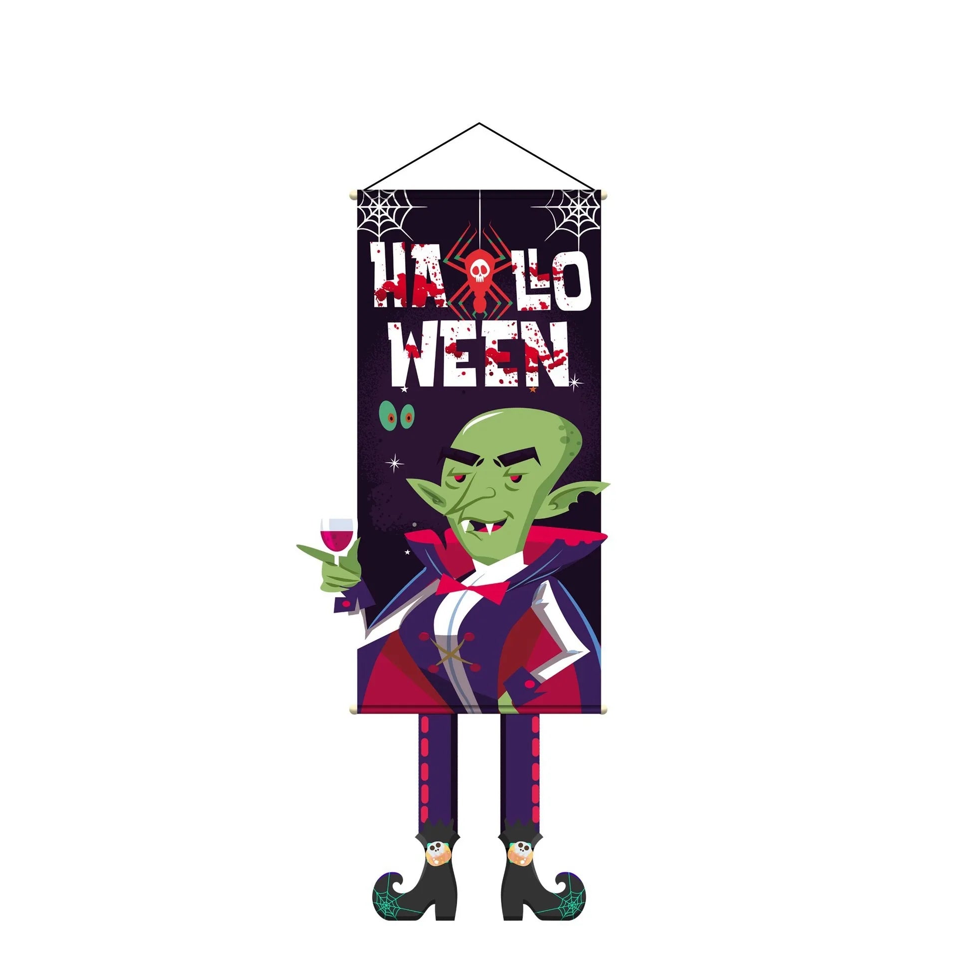 Halloween Pumpkin Gnome Door Hanging Banner Cartoon Skull Ghost Festival Party DIY Trick or Treat Happy Halloween Day 2025