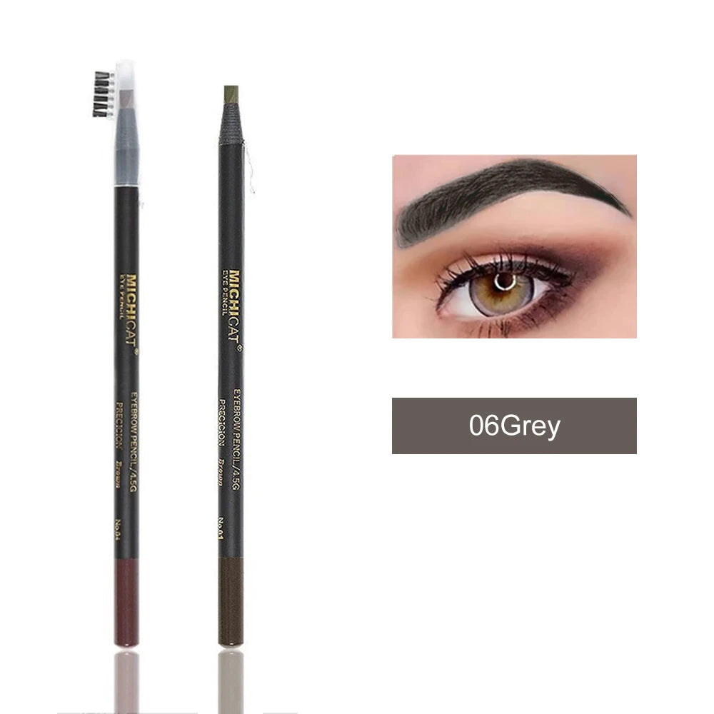 1PC Eyebrow Pencil Waterproof Microblading Eyebrow Pen Tint Tattoo Eyebrows Makeup 6 Colors Natural Long Lasting Eye Brow Pencil