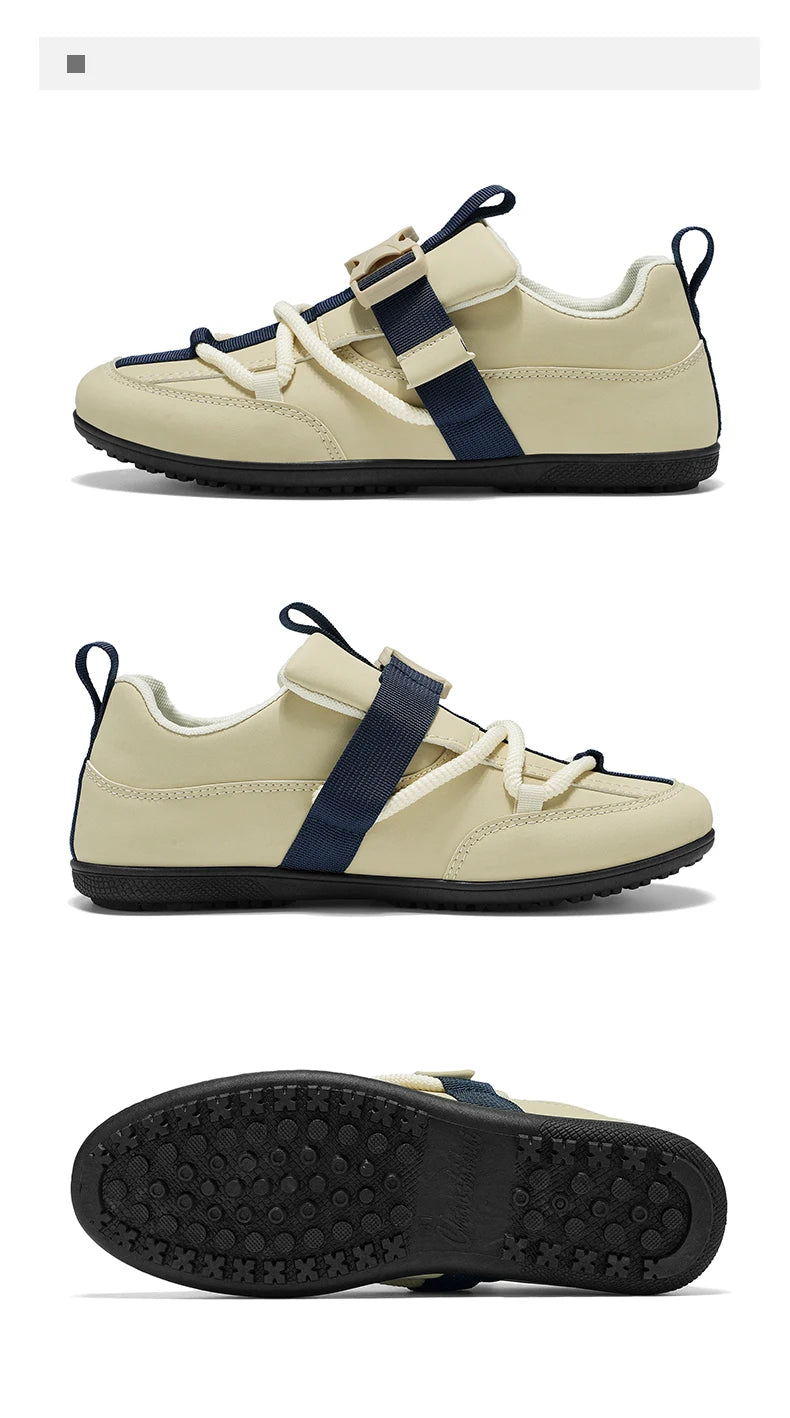 2025 Fashionable Men's Shoes Men Vulcanized Sneakers Leather Casual Shoes Slip-On Walking Travel Shoes Flat Bottomed Work Shoes