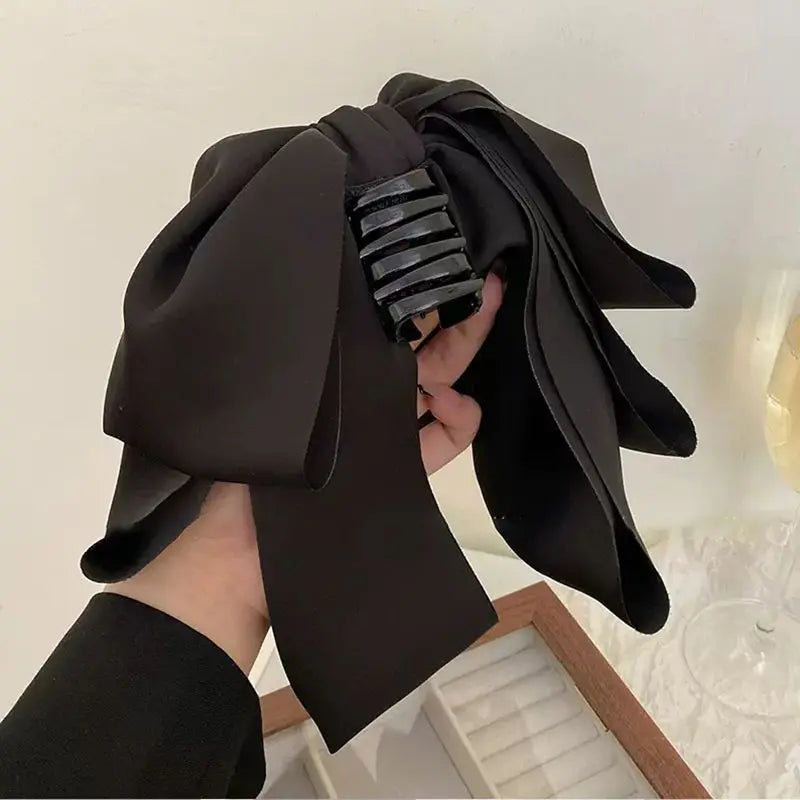 Women Big Size Bow Hair Clip Claw Clamp Women High Ponytail  Barrettes Headwear Girls  Hair Accessories