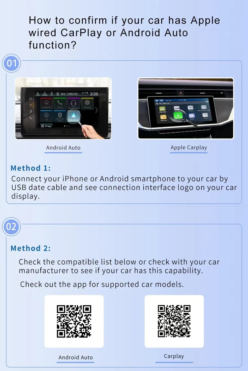 New Wired To Wireless Carplay Android 2 In 1 Automatic Adapter Car Gadget Smart Box Plug and Play 5Ghz Wifi Fast Connection