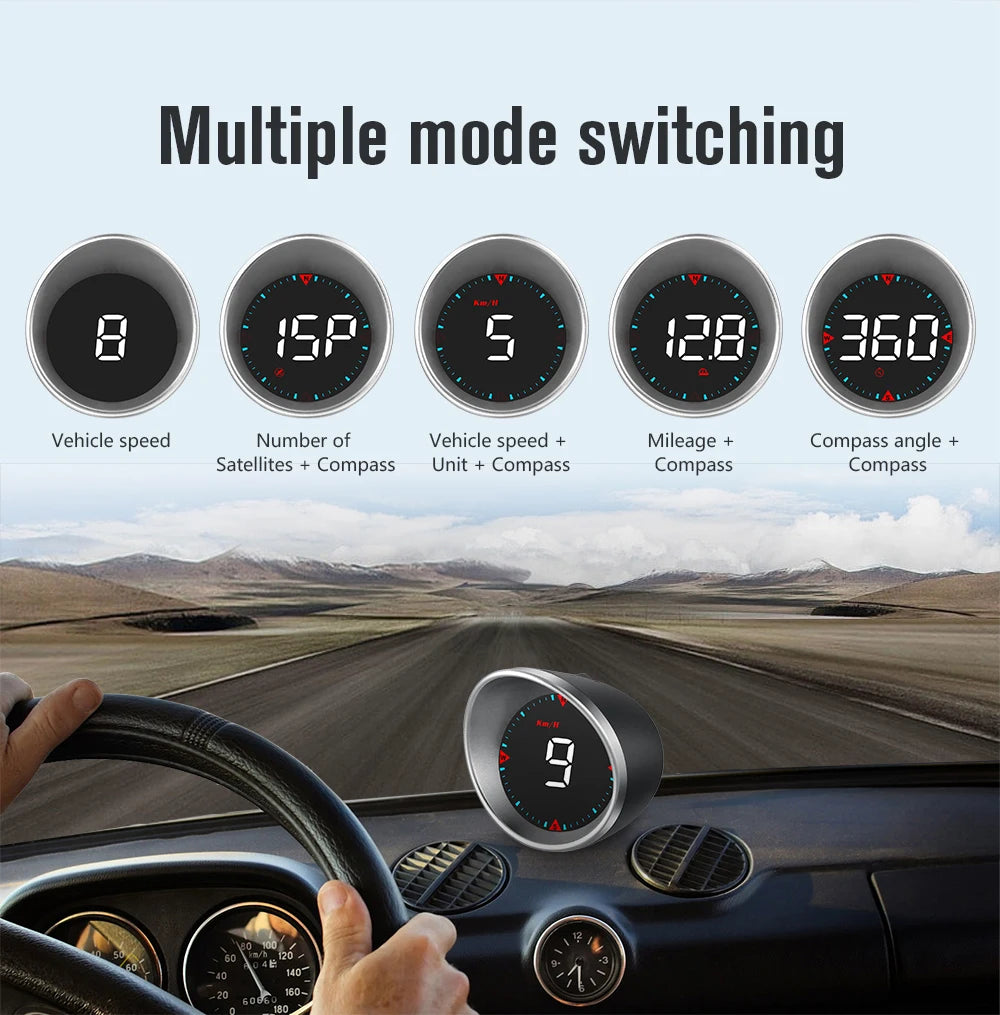 G5 GPS Car Head Up Display Auto Hud Smart System Tachometer Digital Speed Mileage Meter For All Car Universal Compass Projector