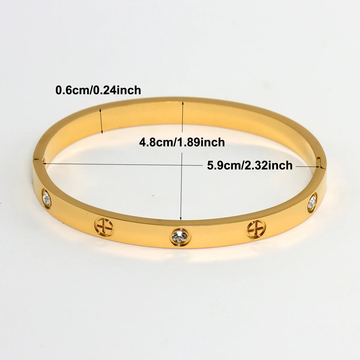 3Pcs/Sets Stainless Steel Clover Flower Cross Nail Bracelet for Women Leisure Wedding Jewelry Party Holiday Valentine's Day Gift