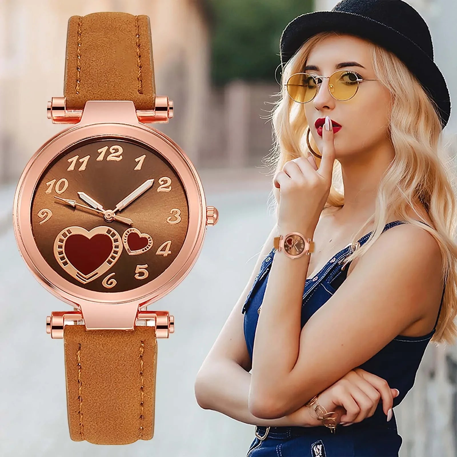 Women's Watches Love Luxury Fashion Ladies Watch Leather Watch Women Female Quartz Wristwatches Montre Femme Relogio Feminino