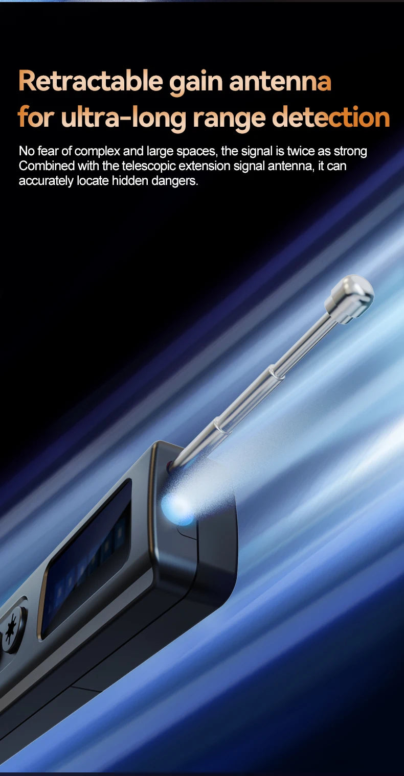 Hidden Camera Detector Anti-Spy Car GPS Tracker Listening Device Bug RF Wireless All Signal Scanner Gadget Security Protection