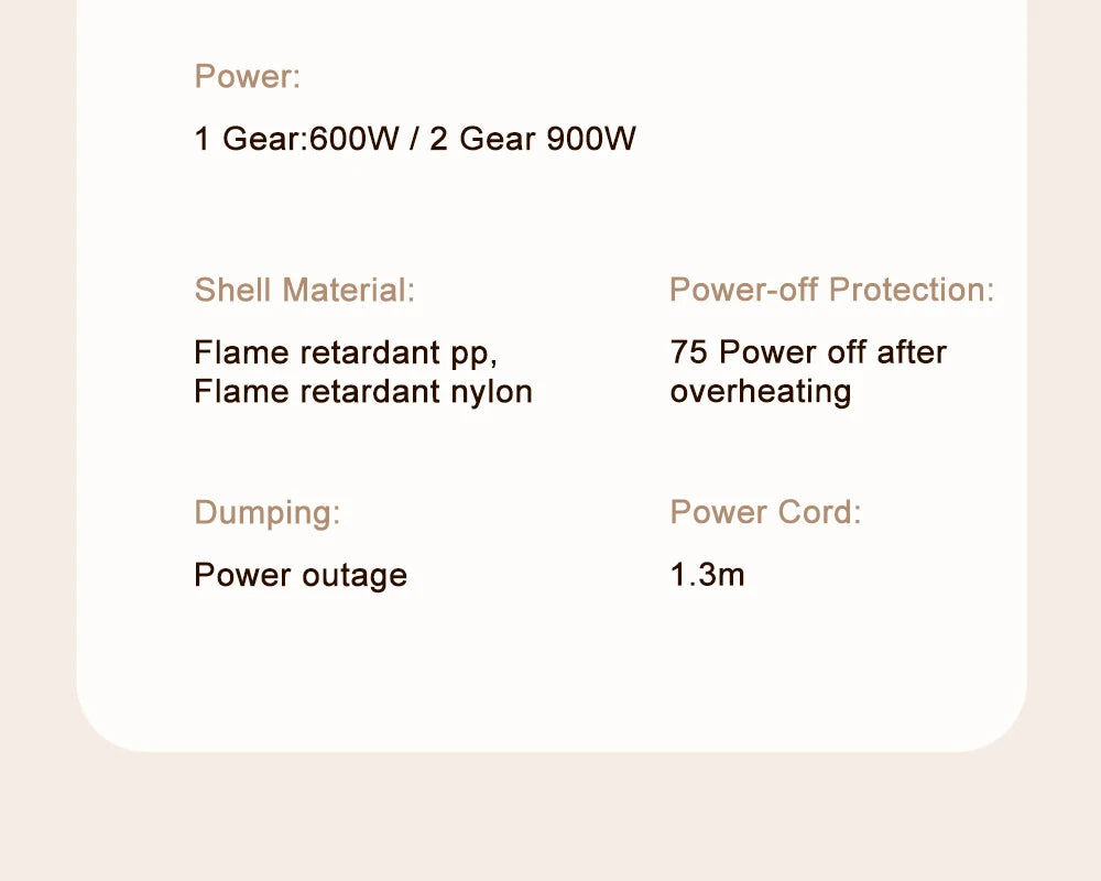 Mini Electric Heater For Room Household 600W Fast Heating Portable Desk Fan Warmer PTC-Ceramic Warm Air Bedroom Warming Machine