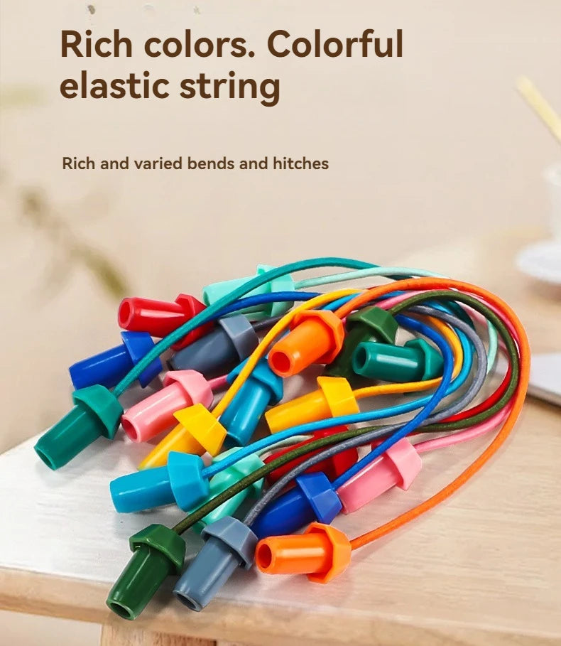 New Kid Rope Knots Puzzle  Board Game Color Line Twisted Connected Ropes Logic Thinking Table Game Parent Child Interactive Toy