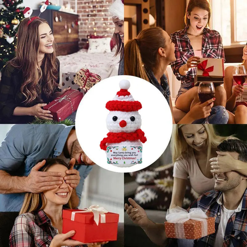 Christmas Ornaments Crochet Home Room Decoration Handmade Emotional Support Knitted Potato Home Decor Christmas Party Gift