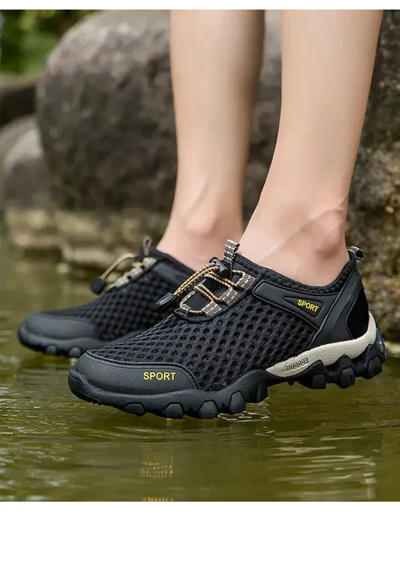 Men's Fishing Shoes Summer Casual Wading Shoes Thick-soled Non-slip Hiking Shoes for Men Breathable Tenis Barefoot Sneakers