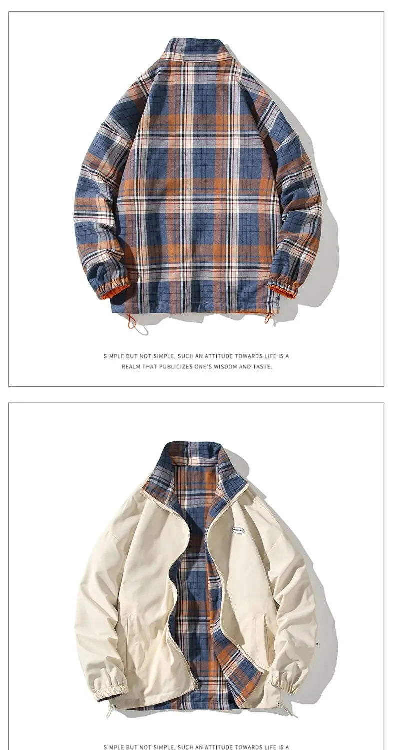 Bomber Jackets Women American Retro Chic High Street Casual Coats Reversible Turn-down Collar Fashion Newly Autumn Simple Loose