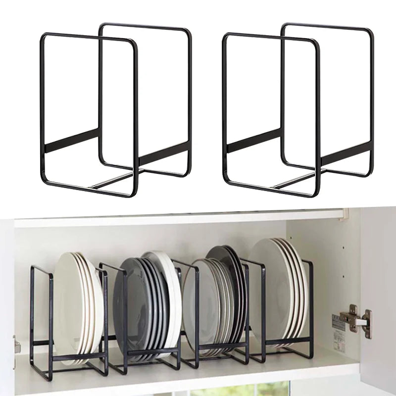 Kitchen Cabinet Plate Storage Countertop Dish RackDinner Plate Partition Drain Rack Layered Storage Rack Dish Drying Rack Home