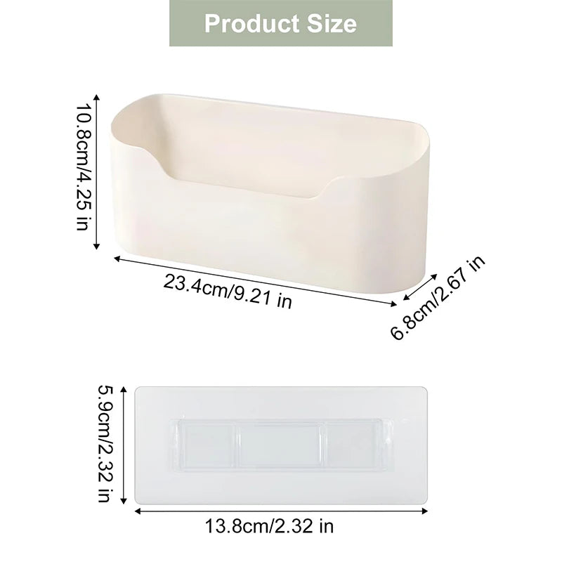Kitchen Wall-mounted Adhesive Storage Rack Multifunctional Cabinet Door Storage Box Under Sink Drawer Shelf Bathroom Organizer