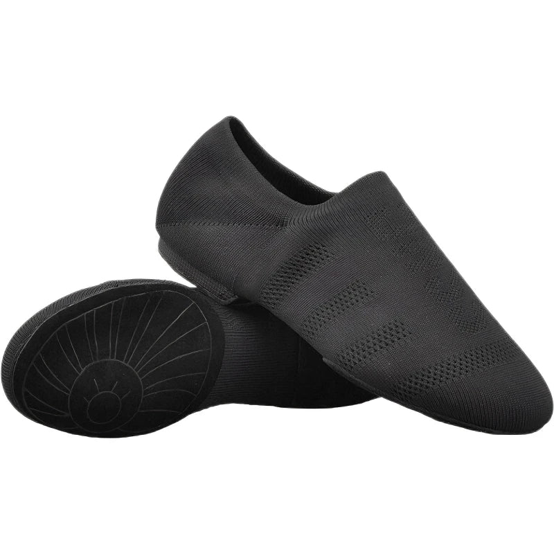 Women Dance Shoes Knitted Teacher Shoes Soft sole Low Heel Latin Training Shoes Ballet Dance Shoes Jazz Ballroom Sneakers Girls
