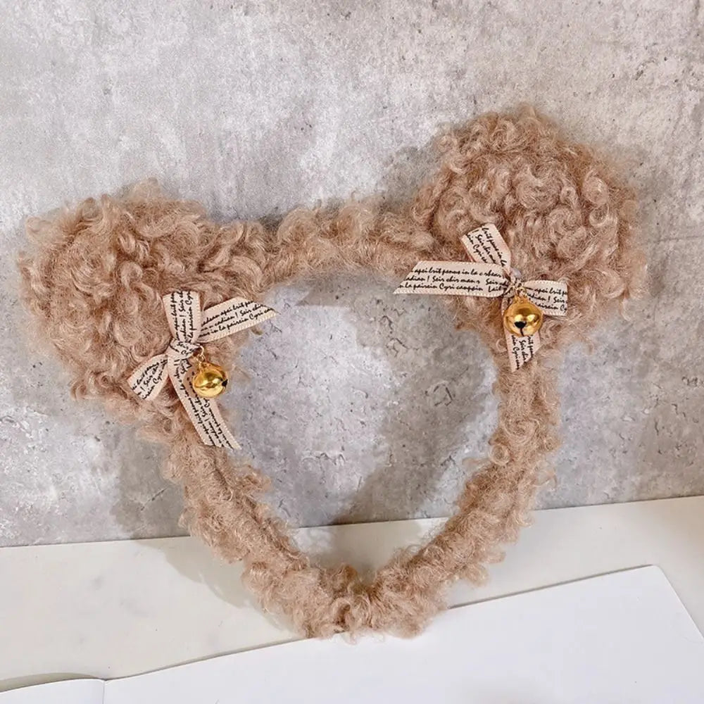 Women Lady Girl Party Stage Headgear Plush Bear Headband Hair Accessories Headdress Hair Hoop Hair Clip Cute Hairband