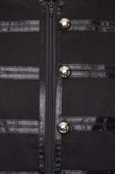 Steampunk Men Gothic Clothing Military Jackets Medieval Vintage Jacket Stand Collar Rock Frock Coat Men's Retro Punk Coat