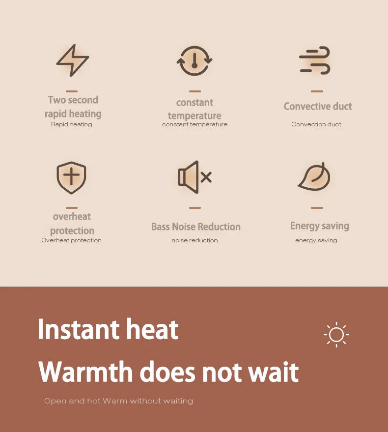 New type of warm air blower, small heater, household energy-saving, energy-saving, foot heating, instant electric heating