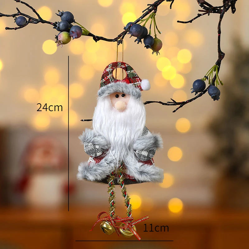 New Year 2022 Christmas Tree Decorations Cute Dolls Pendant Navidad 2021 Home Decor Christmas Tree Ornaments Xmas Gift