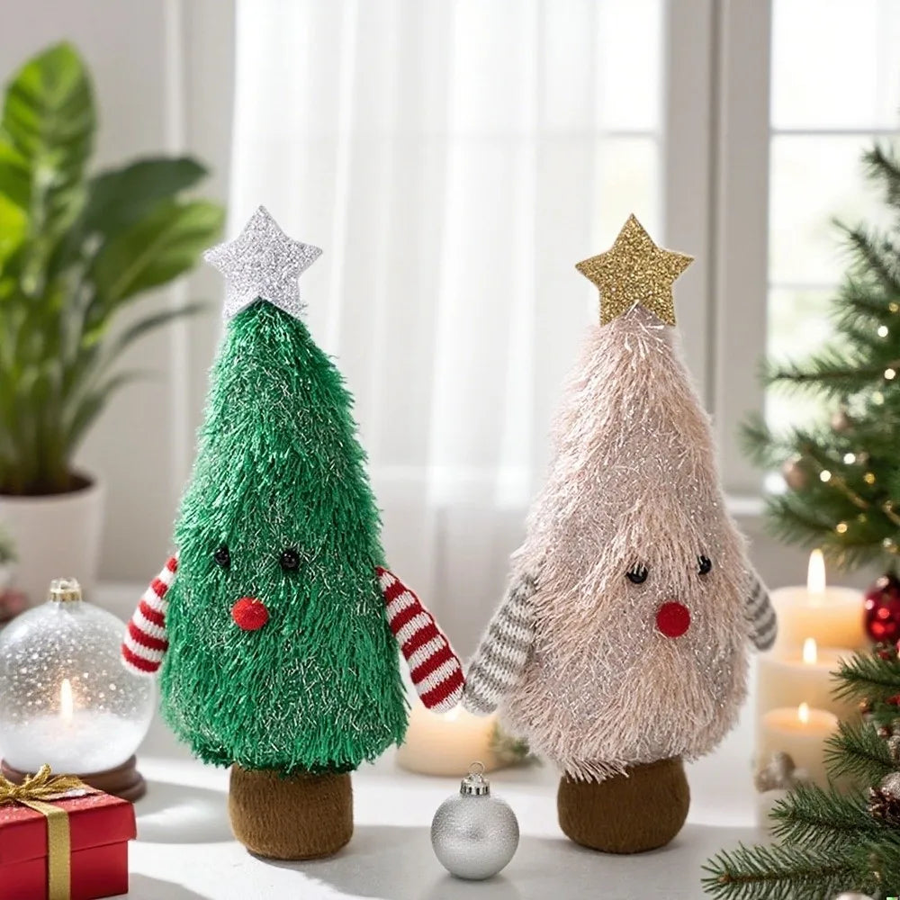 Home Decor Handmade Christmas Tree Decoration Soft Decorative Xmas Desktop Ornament Creative Cartoon Christmas Doll Kids Gift