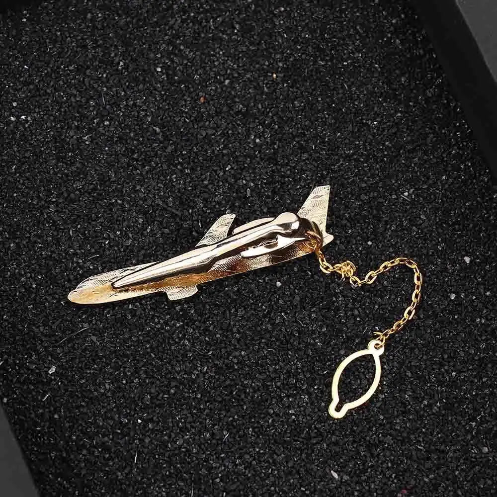 Gentleman Fashion Airplane Shape Accessories Jewelry Wedding Gifts Necktie Clip Shirt Tie Pin Aircraft Clips Men Tie Clip