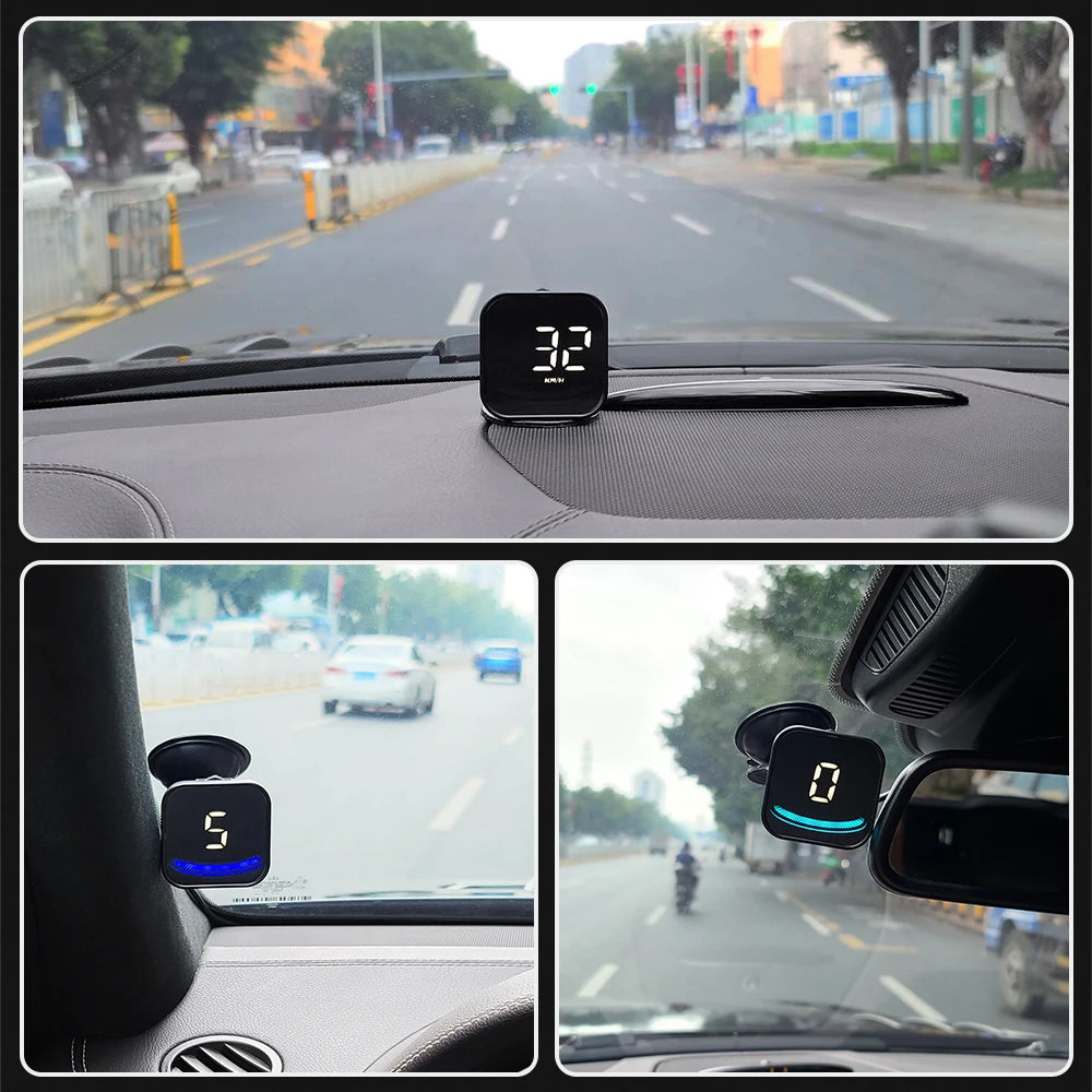 AD G4 GPS Smart Gauge Head Up Display LED Auto Speedometer With Alarm Reminder KMH MPH Compass  Car Accessories for All Car