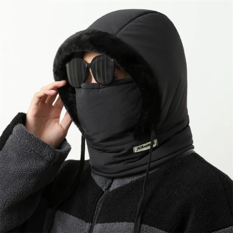 Winter Warm Hat for Men and Women, Autumn and Winter Cycling Ear Protection with Thick Velvet for Cold Protection