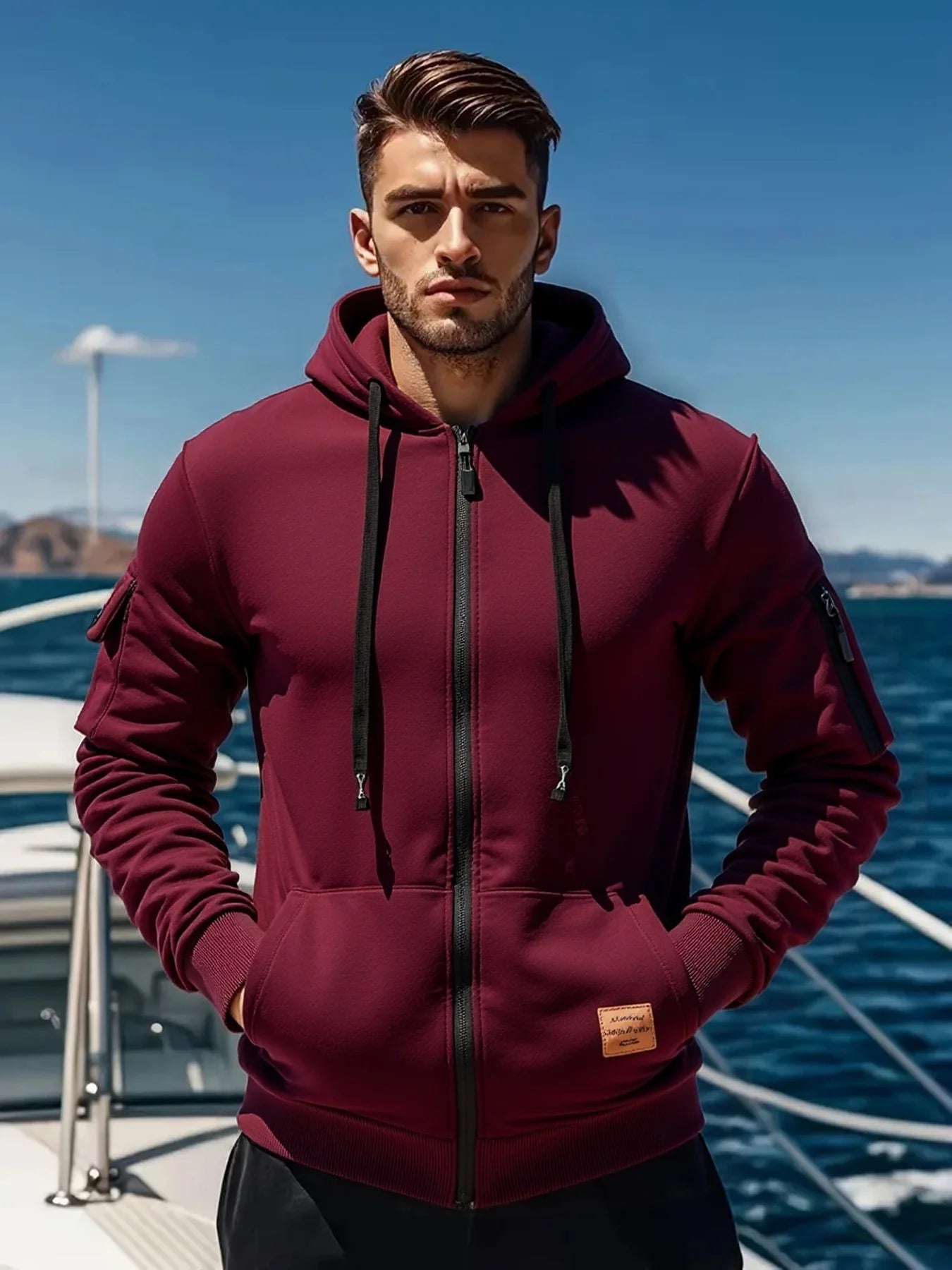 Outdoor Men's Jackets Coat with Hood Hiking Windproof Jacket Climbing Sport Casual  Jacket Streetwear Men's Winter Coat Clothing