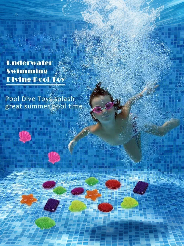 Kids Diving Game Toys Set Cartoon Underwater Diving Toys Diving Game Water Sports Toy Set Swimming Pool Accessories