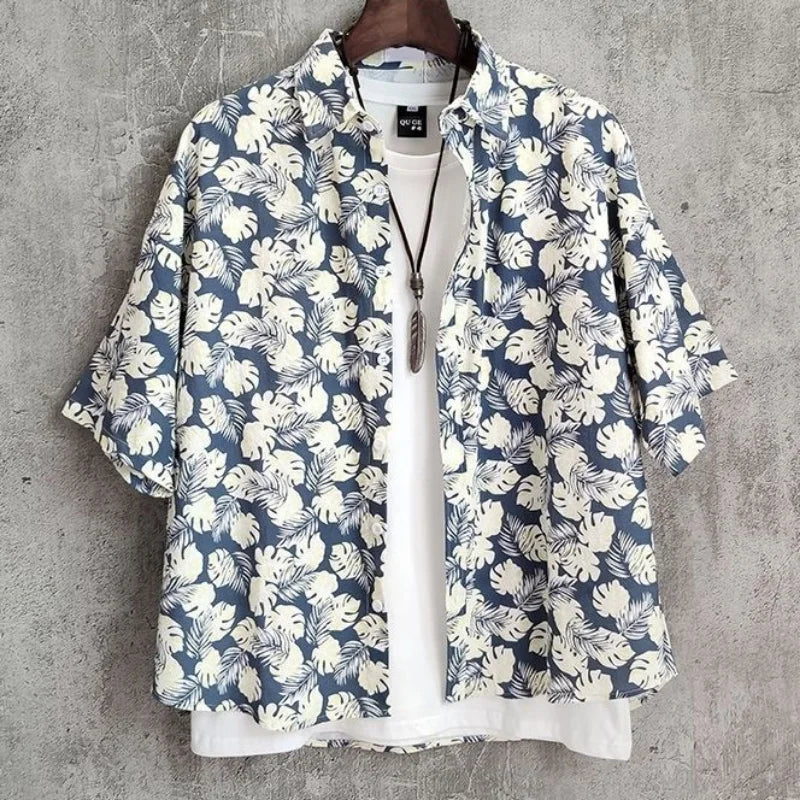 Geometric Shirts And Blouses For Men Funny Hip Hop Printed Graphic Half Sleeve Man Tops With Pocket Colourful S Floral Clothing