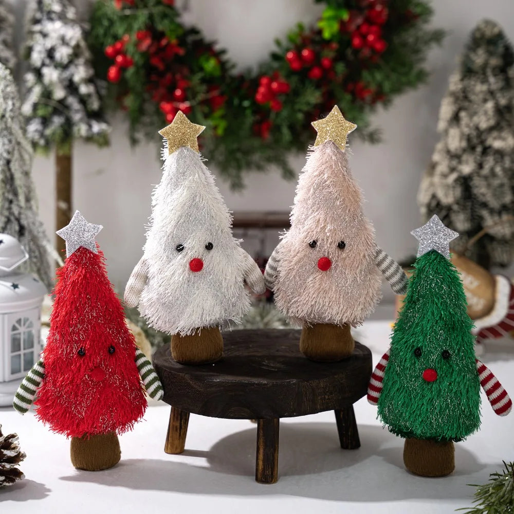 Home Decor Handmade Christmas Tree Decoration Soft Decorative Xmas Desktop Ornament Creative Cartoon Christmas Doll Kids Gift