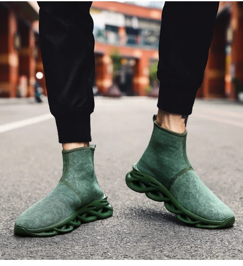 Socks Shoes for Men Black Sneakers Light Breathable Men Runing Shoes Outdoor Platform High Top Men Shoes New Unisex Sport Shoe