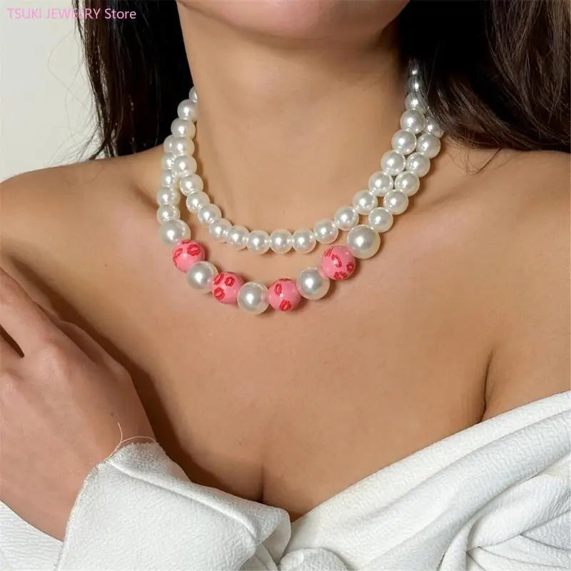 62KE Elegant Wedding Bridal Party Jewelry Adornment Beautiful Beaded Necklace Jewelry