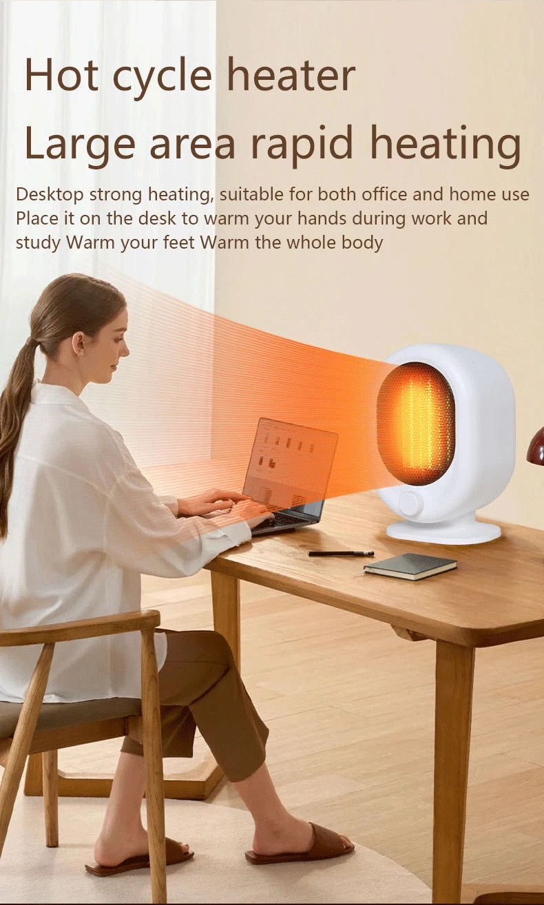 Desktop heater small household portable heater dual-purpose quick heating electric for both cooling and heating