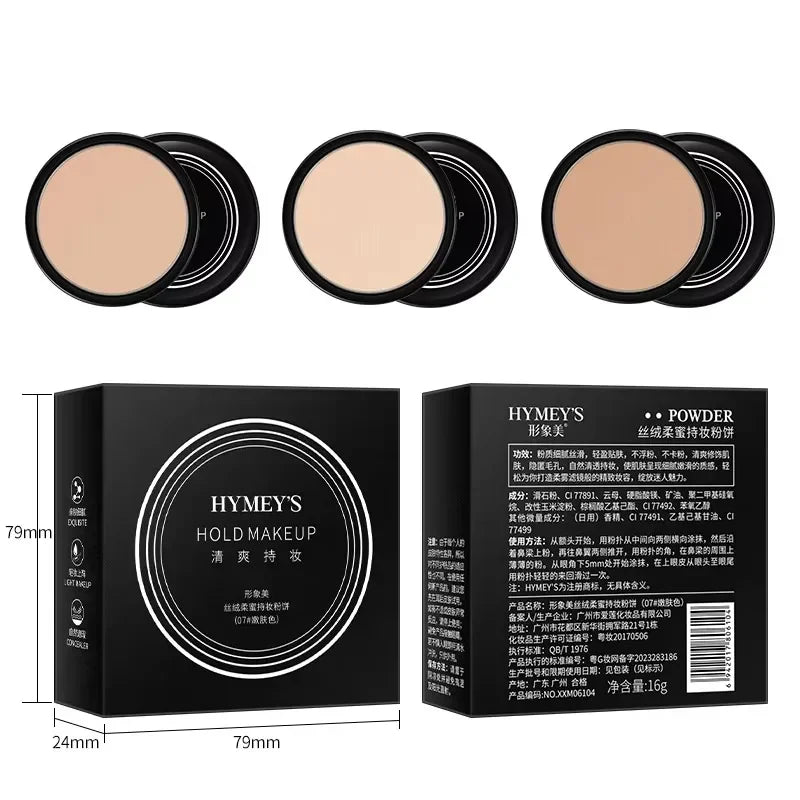 3 Colors Make Up Face Powder Brighten Oil-control Waterproof Nude Makeup Pressed Powder Foundation Makeup Base Cosmetics