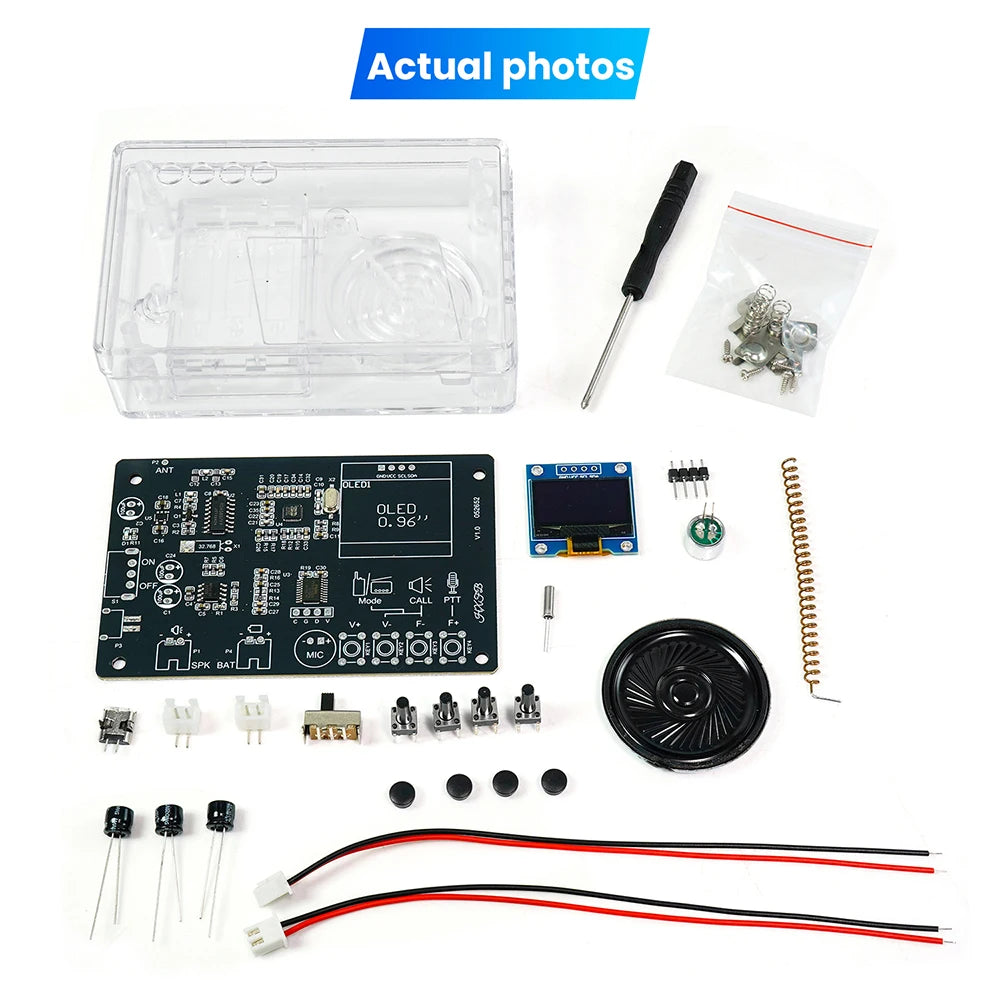 Electronics Kit  FM Radio DIY Kit Smart Wireless Walkie-Talkie Radio Electronics Assembly and Soldering Practice DIY Kit