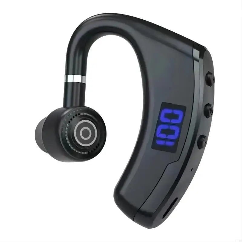V9 Digital Display Headset Headphone Handsfrees Wireless Ear Hook Earphone Noise Reductions and Sweat Proof
