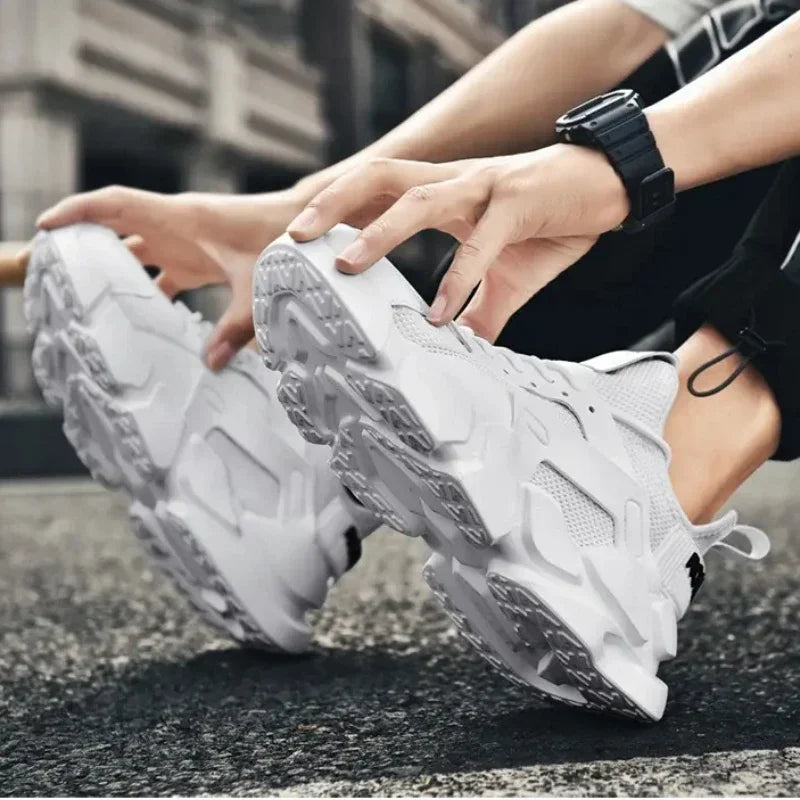 Sneakers for Men Autumn Breathable Casual Shoes Outdoor Lightweight Platform Fashion Elastic Socks Low Top Vulcanized Shoes 2024