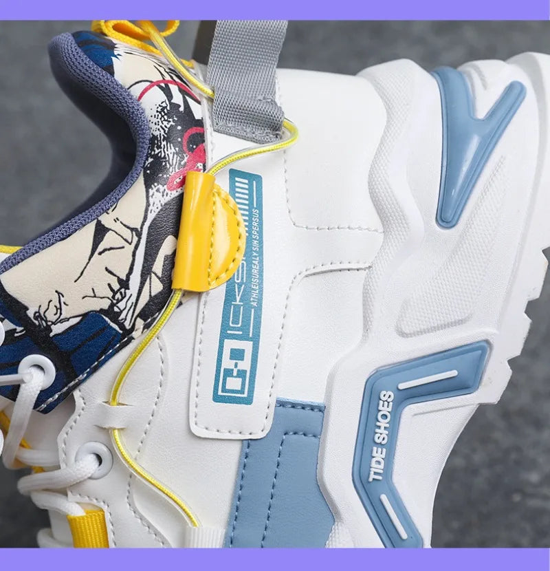 High Top Sneakers for Men Fashion Outdoor Casual Shoes Platform Vulcanized Shoes Men's Tennis Training Shoes Кроссовки Мужские