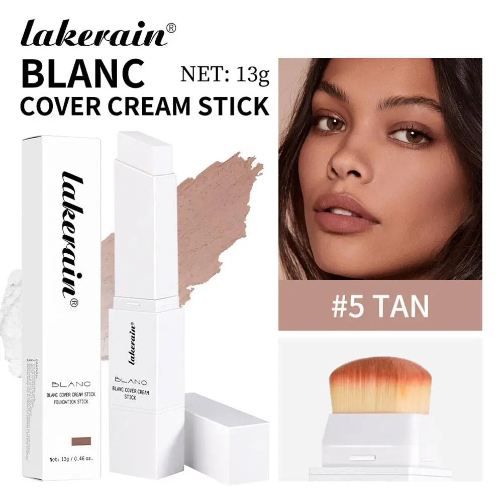 Dual-Ended Brush-On Color-changing Foundation Stick Minimizing Even-Tone Pore Conceals Blemishes Dullness Cosmetics Makeup