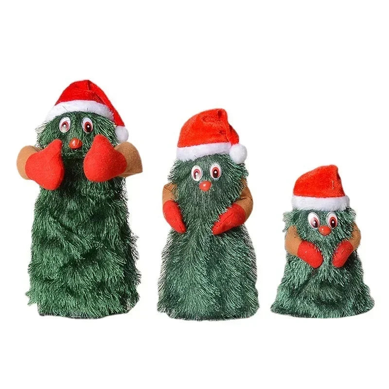 Dancing and Singing Christmas Tree Toys Kids Cute Green Plush Toys Creative Music Electric Plush Doll Home Decor Christmas Gifts
