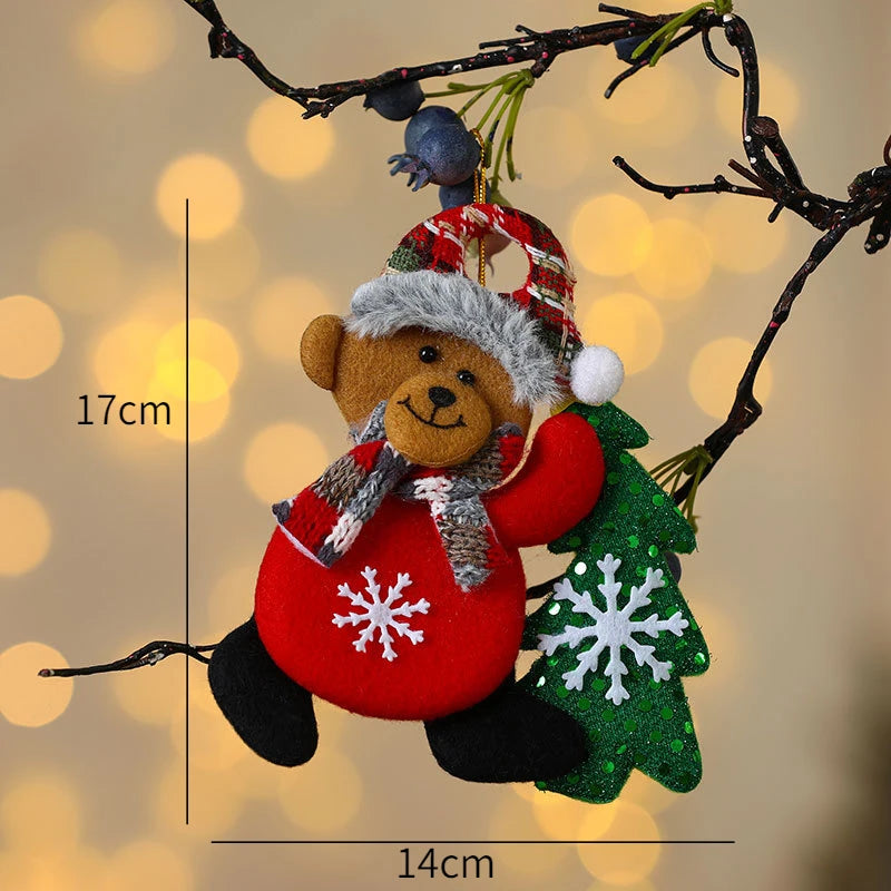 New Year 2022 Christmas Tree Decorations Cute Dolls Pendant Navidad 2021 Home Decor Christmas Tree Ornaments Xmas Gift