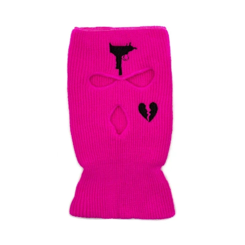 Balaclava Winter Three Hole Skiing Hat Face Masks Warm Hood Outdoor Knitted Pullover Hat Sports Scarf Multifunctional Hats