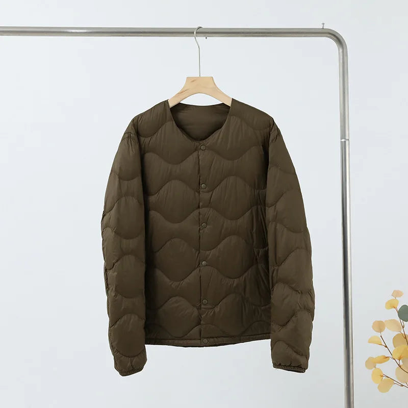 New Coats and Jackets Men's Lightweight Down Vest V-Neck Jacket Very Warm Winter Man Jacket Warm White Duck Down Man Windbreaker