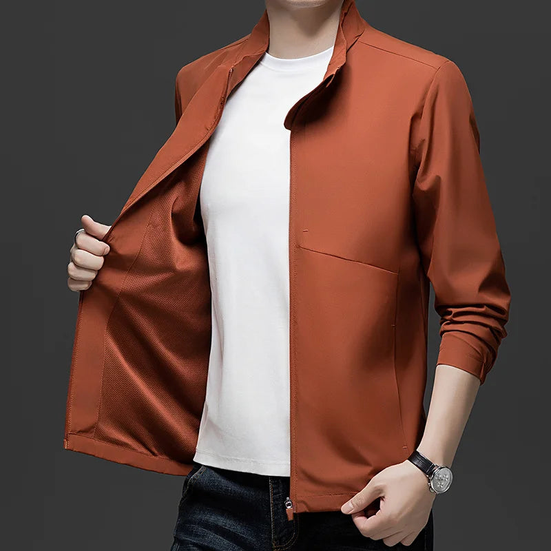 New Men's Casual Jacket Casual and Fashionable Windbreaker Waterproof and Versatile Outdoor Jacket