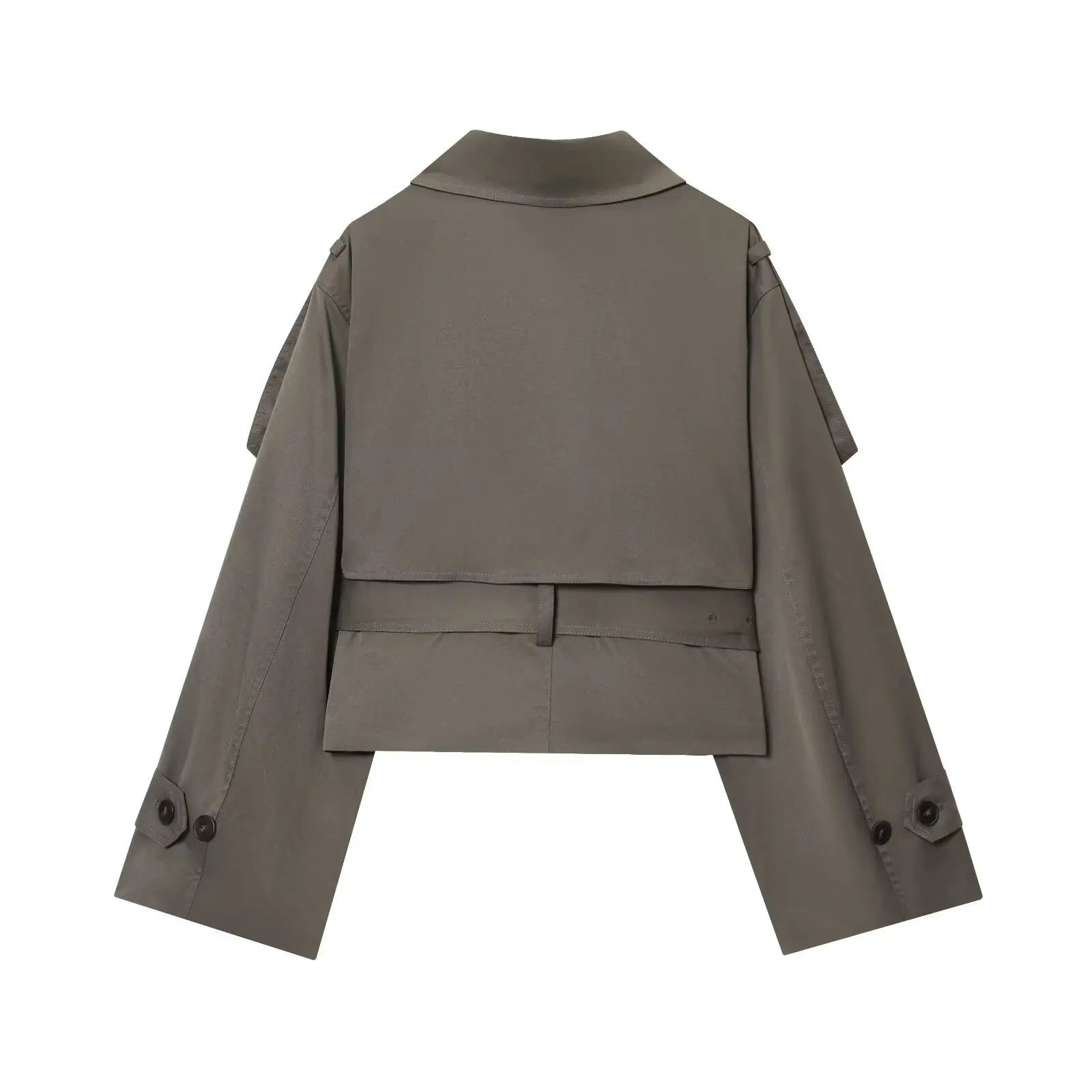 Women's Jacket 2025 New Women Fashion Long Sleeve Laple With Belt Jackets Women Autumn Winter High Street Short Coats