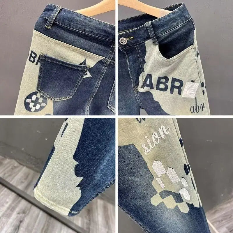 Jeans Men Korean New 2025 Slim Casual Pencil Pants Spring Autumn Fashion Skinny Long Designer Kpop Male Men's Jeans Trousers