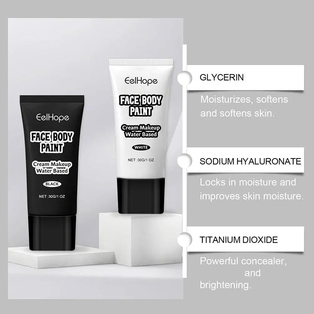 White Makeup Foundation Cream Concealer Halloween Cosplay Make-Up Lasting Cream Cosmetics Halloween Face Long Face White