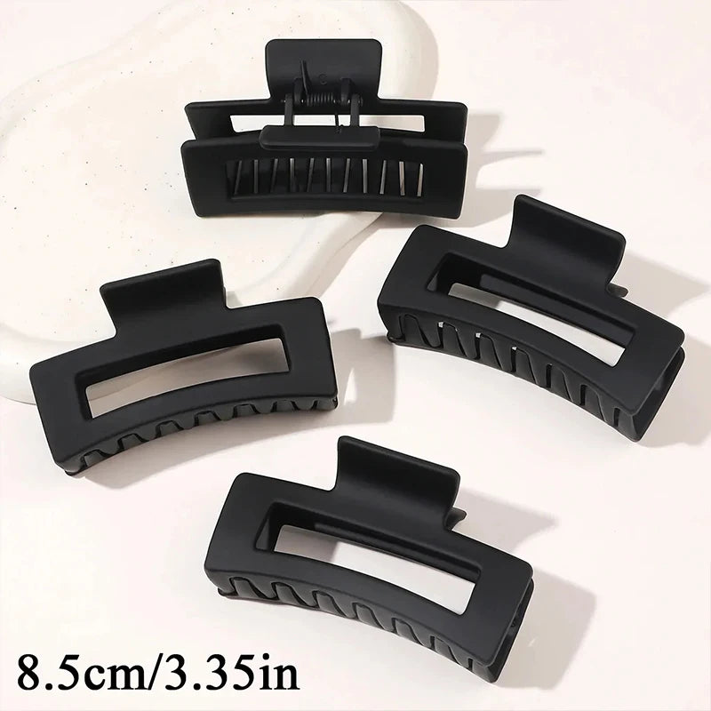 Fashion Hair Accessories Gifts 4Pcs Set Women Girls Claw Clips Coffee Black Hair Claw Nonslip Crab Hairpins Barrette